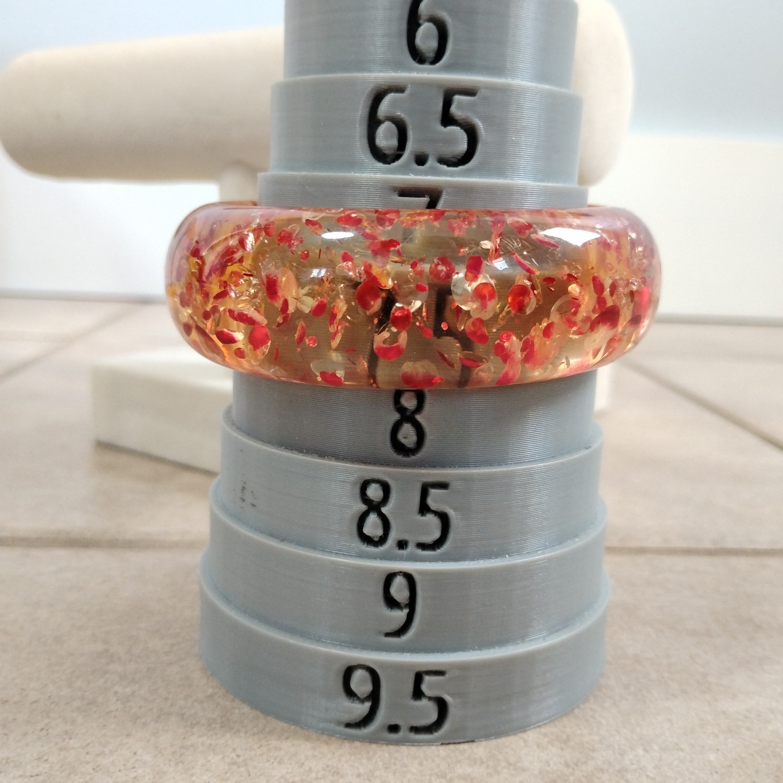 NEW Big Chunky Amber Style Clear Bangle Bracelet Sz 7.5 Plastic Resin