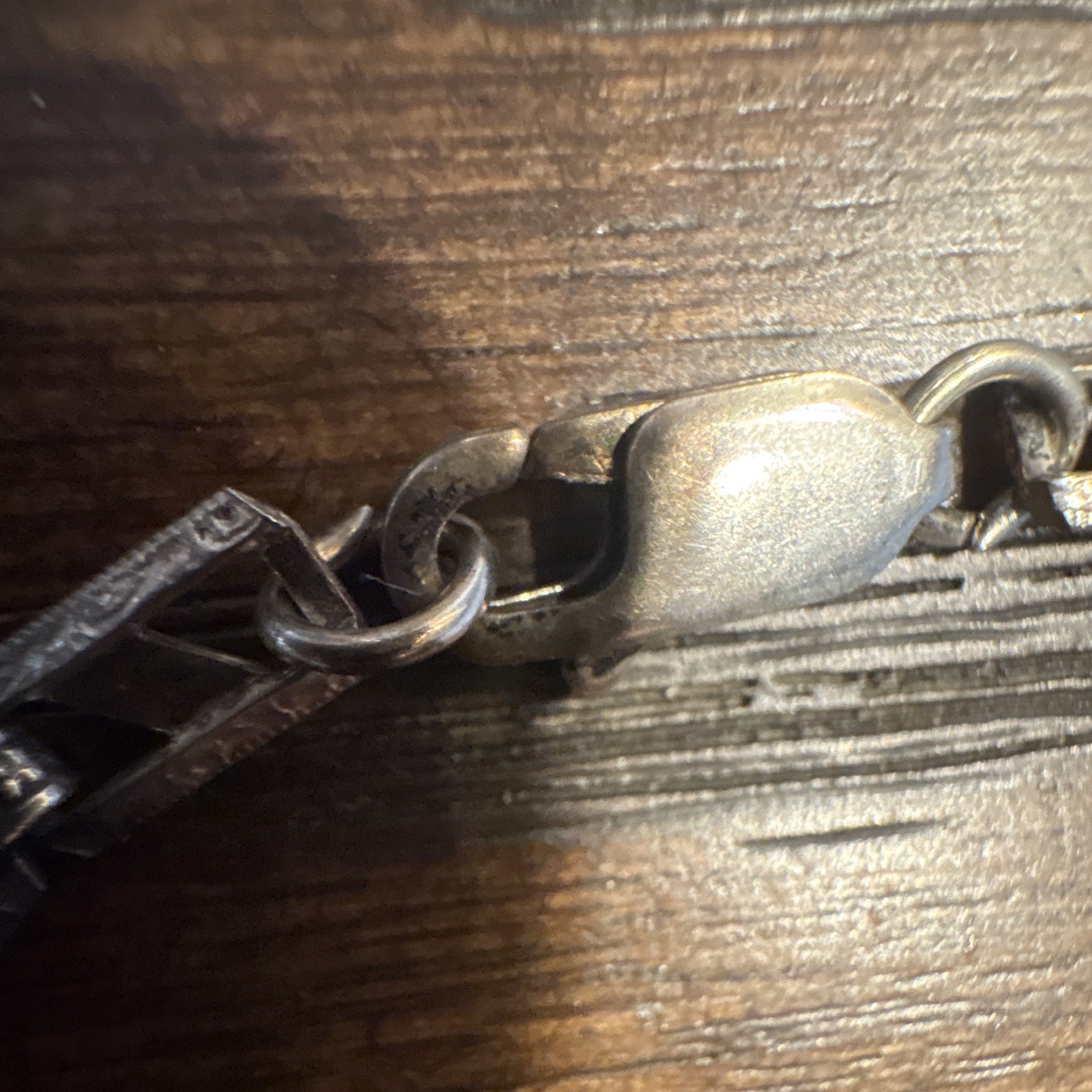 Silver Figaro Chain Necklace w/ Lobster Clasp, No Stone