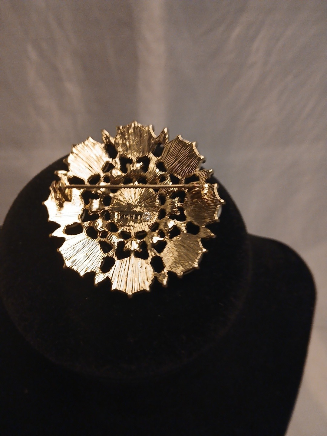 Monet Faux Pearl And Rhinestone Broch