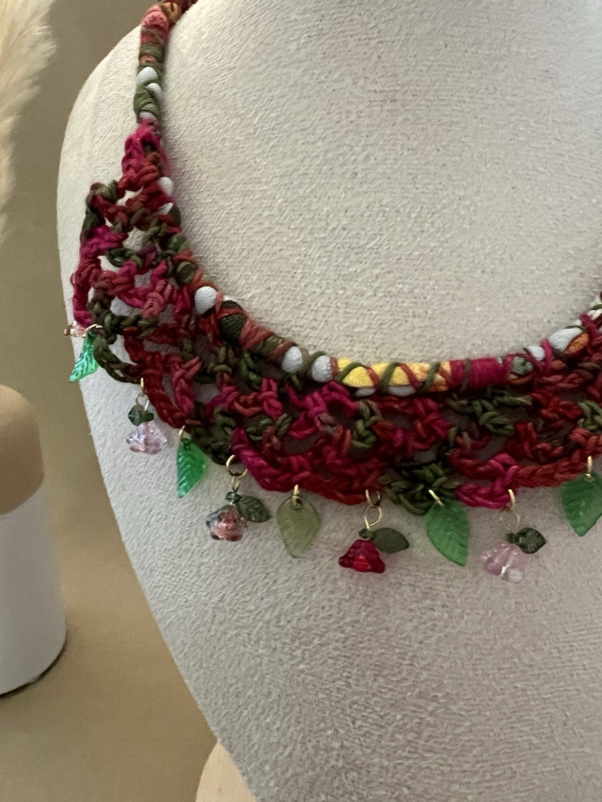 Crochet Cottagecore Floral Necklace – Artsy Coquette Necklace