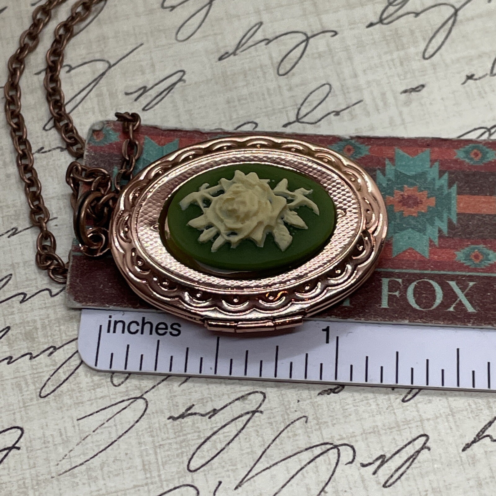 Dainty Rose Gold Locket Cameo Purple Whit Wedding Jewelry Gift Birthday Necklace