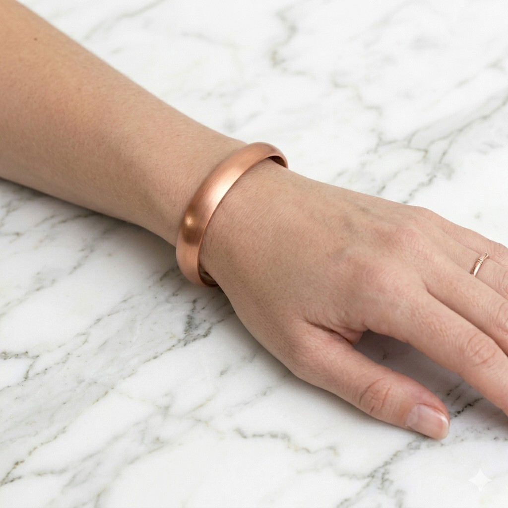 Solid Copper 12mm Dome Cuff Pure Copper Arthritis Therapy Heavy 50gr. Bracelet