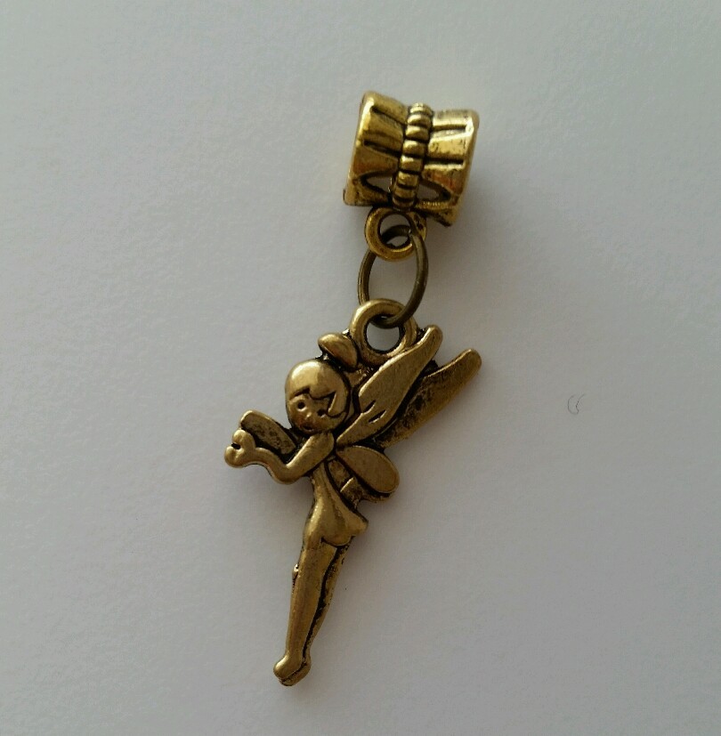 Fairytale Tinker Bell Dangle Charm Bronze Gold Tone European Bracelet Us