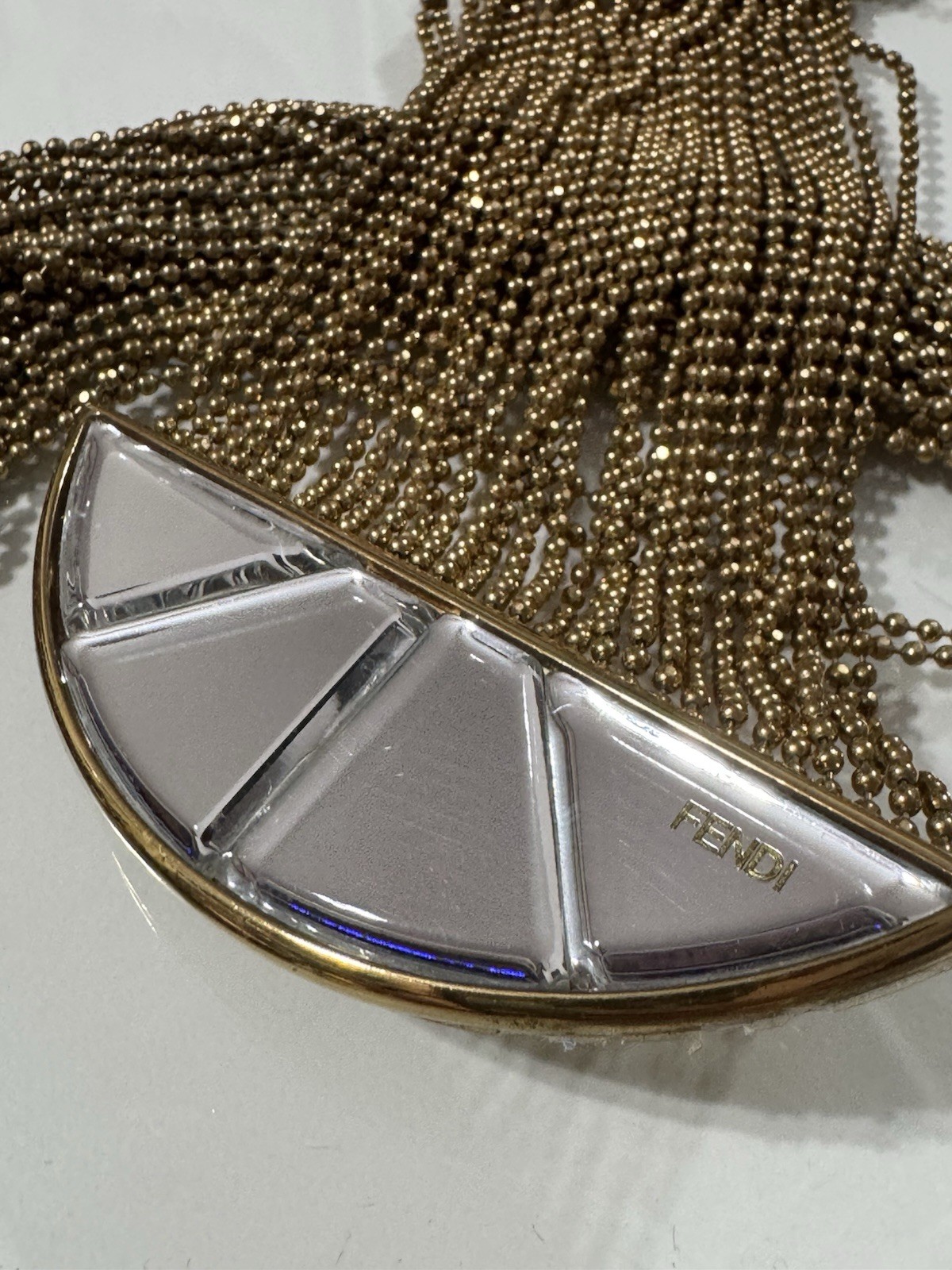 Fendi Multi Strand Ball Chain Necklace