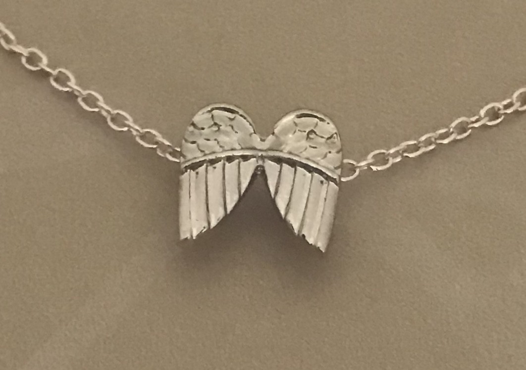 Gold Dipped Guardian Angel Necklace perfect for any occasion Wings dogeared