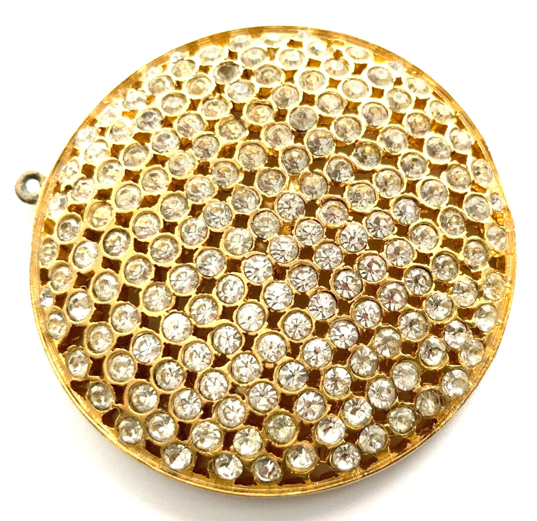 VALENTINO CRYSTAL EMBELLISHED GOLD TONE PENDANT