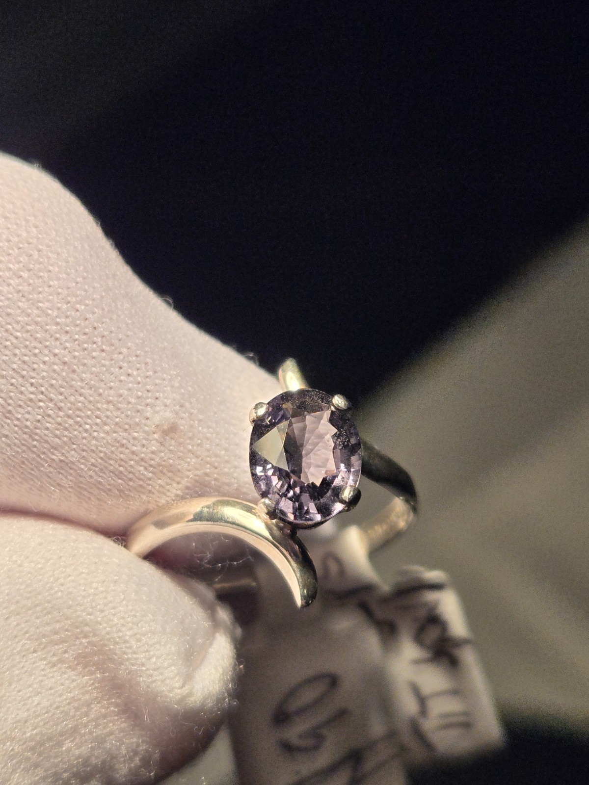 1.41CT NATURAL TITANIUM SPINEL RING!!! RICH PURPLE BLUE/COLOR SATURATION/LUSTER!