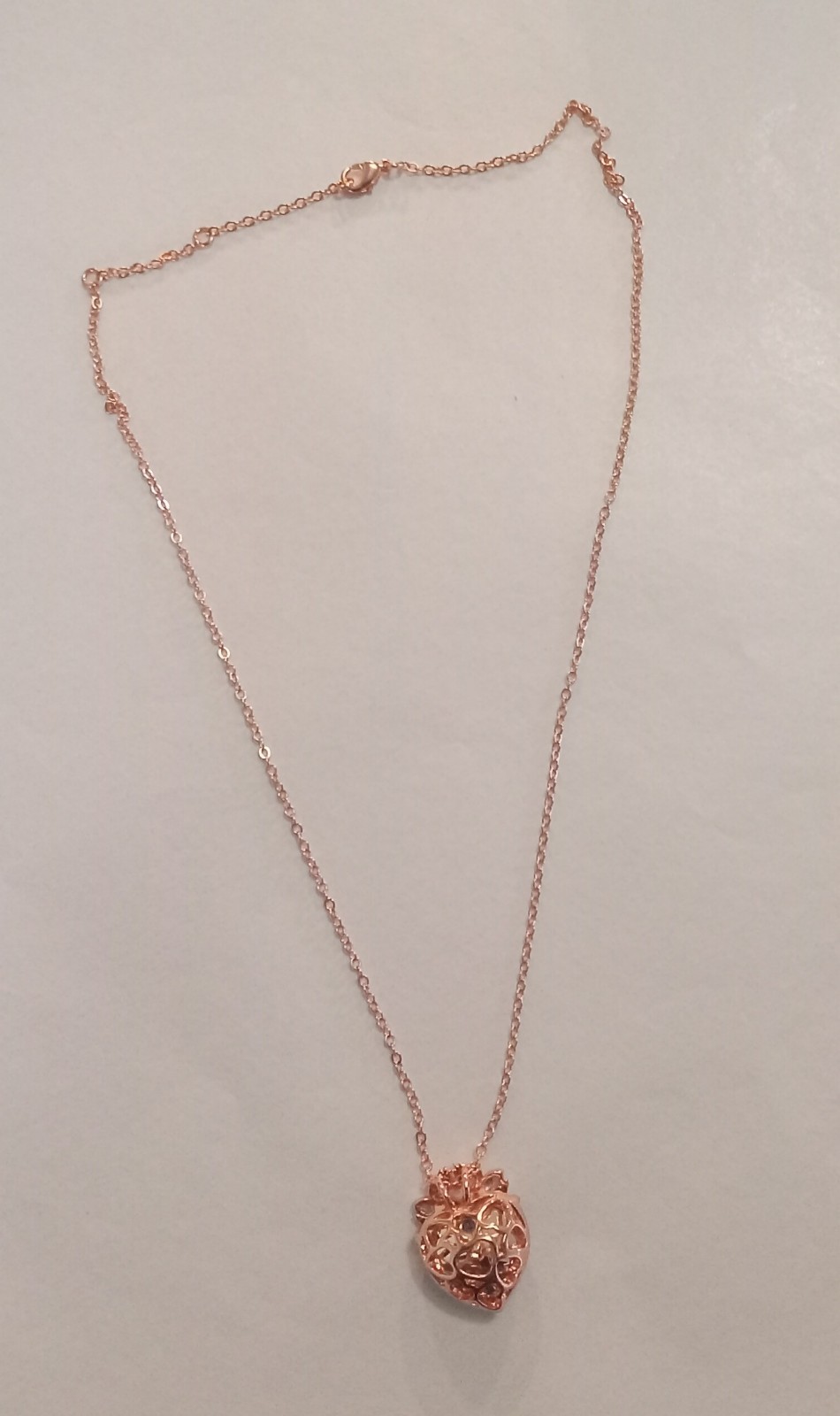 Puple Heart With Swans Necklace