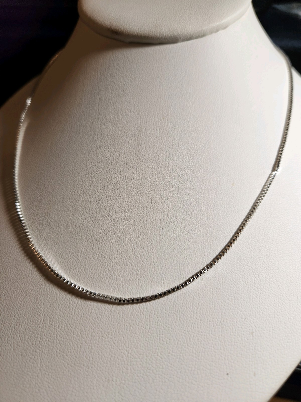 1.2mm 18in Box Chain Necklace in 925 Sterling silver