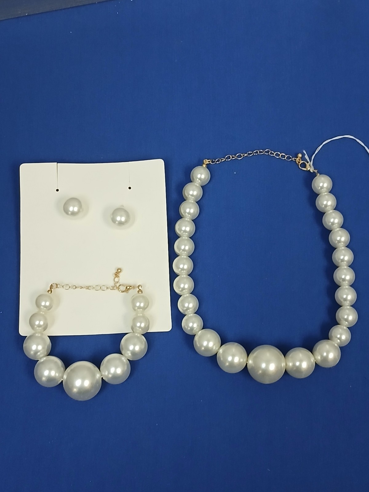 Elegant Faux Artificial Pearl Necklace Set