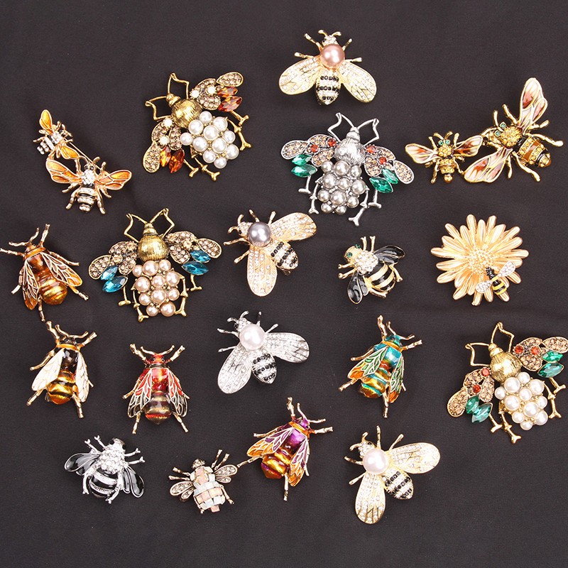 Women Men Unisex Bees Lover Brooch Insects Brooches Honeybee Pins Badge Jewelry
