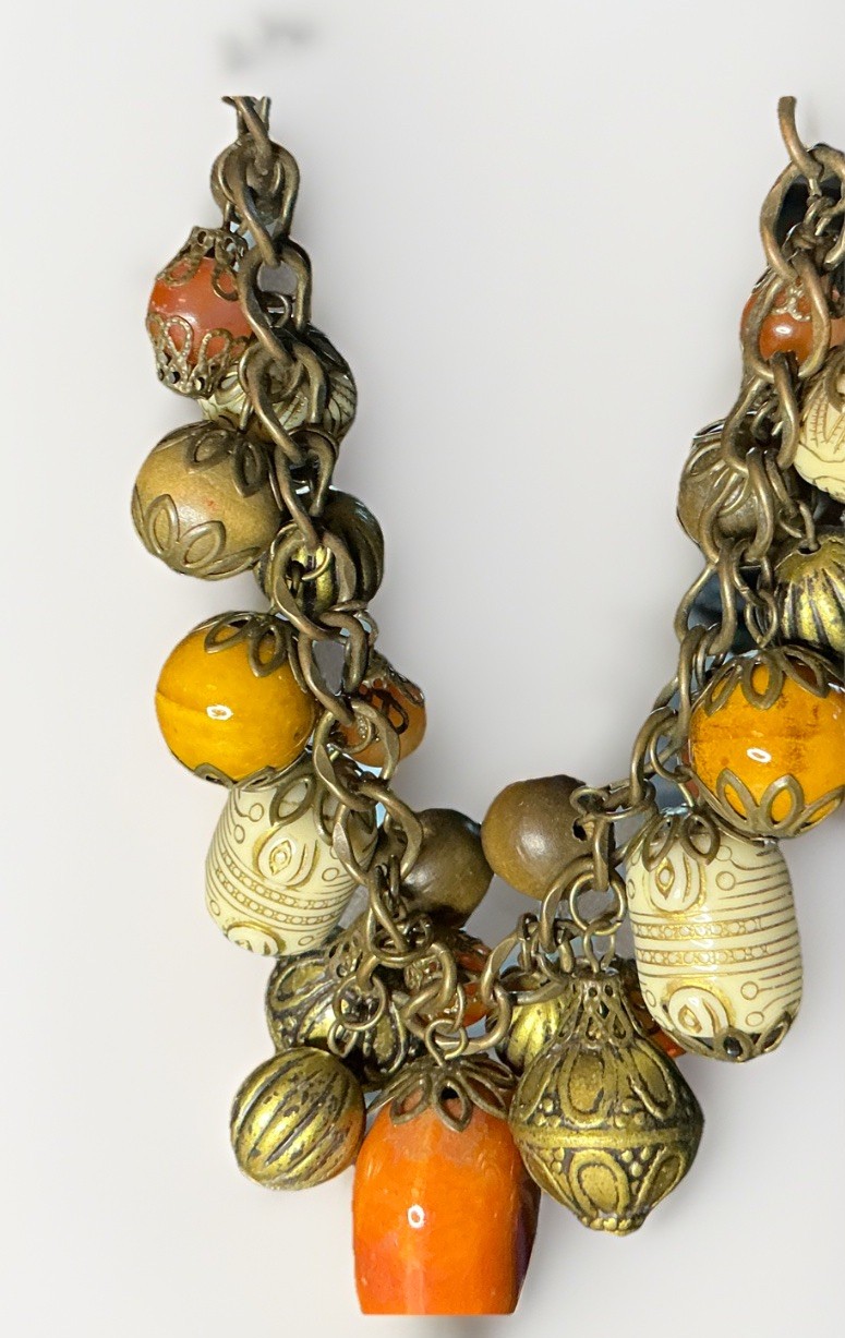 “Junkyard Jewelry” Cluster Charm Necklace