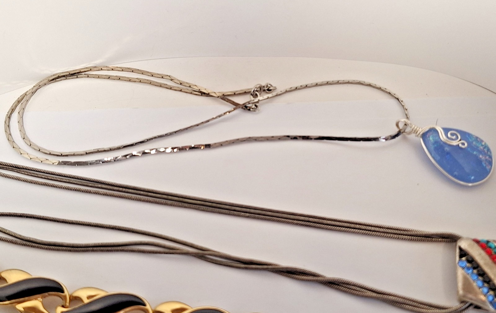 Lot of 5 Branded, Unbranded Fashion Necklaces & 1 With Sterling Silver Pendant