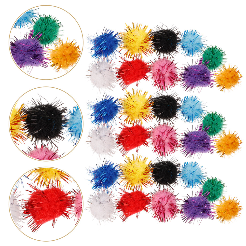 500Pcs Durable Fluffy Balls Craft Pom Poms Assorted Colors for DIY Use
