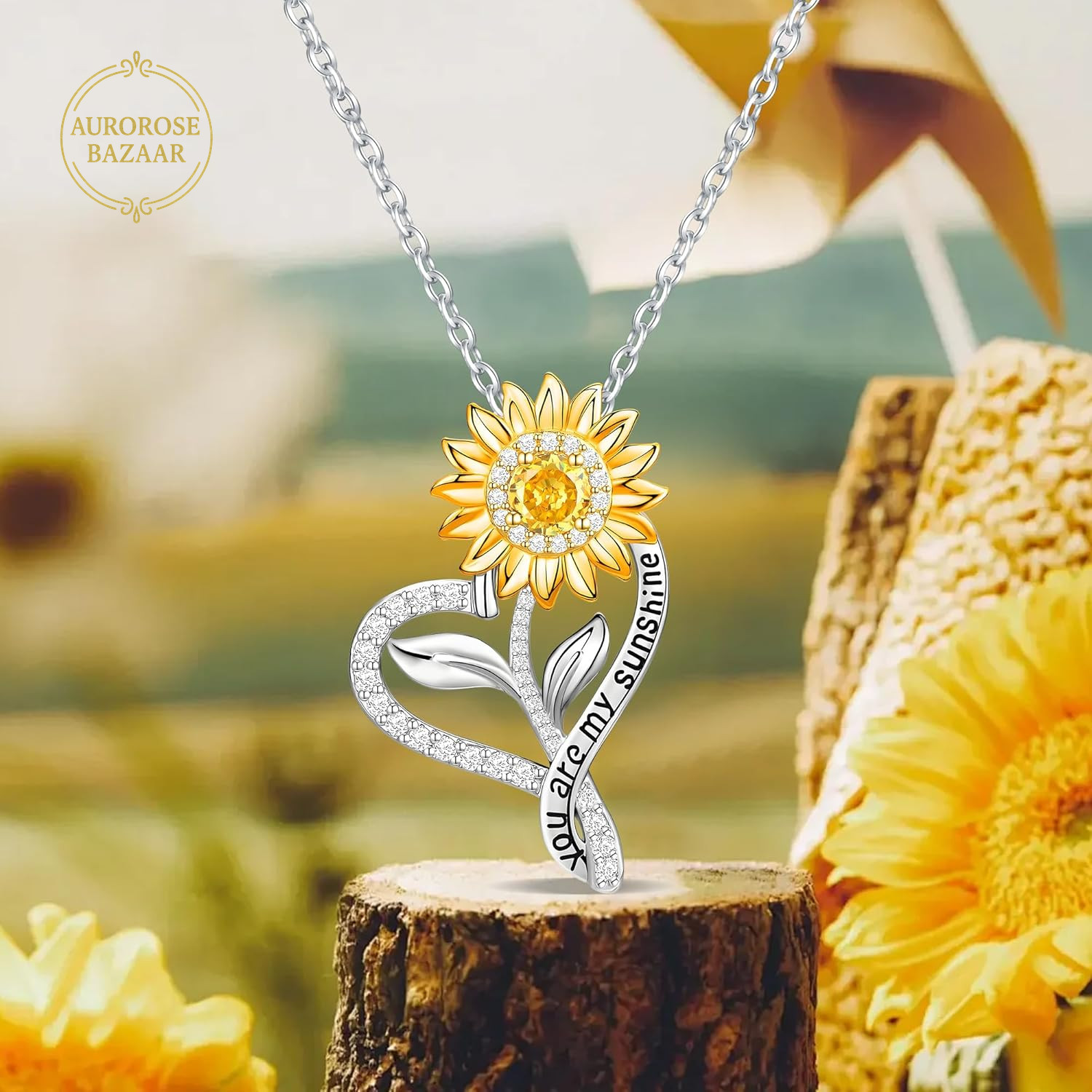 Sunflower Necklaces for Women Anniversary Birthday Gifts for Women Wife Gifts fo