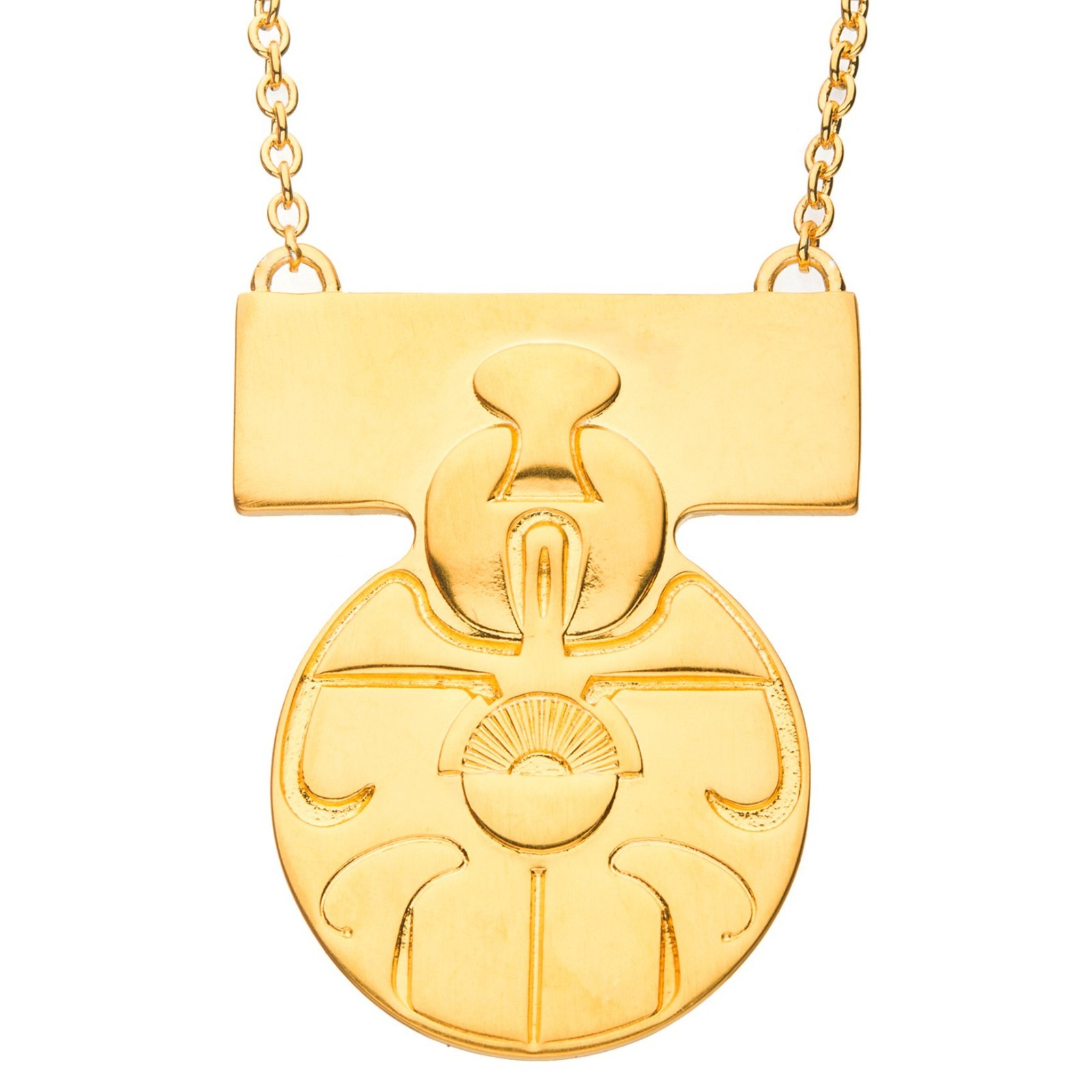 Star Wars X RockLove NEW Medal of Yavin Necklace in 14K Yellow Gold Plated Brass