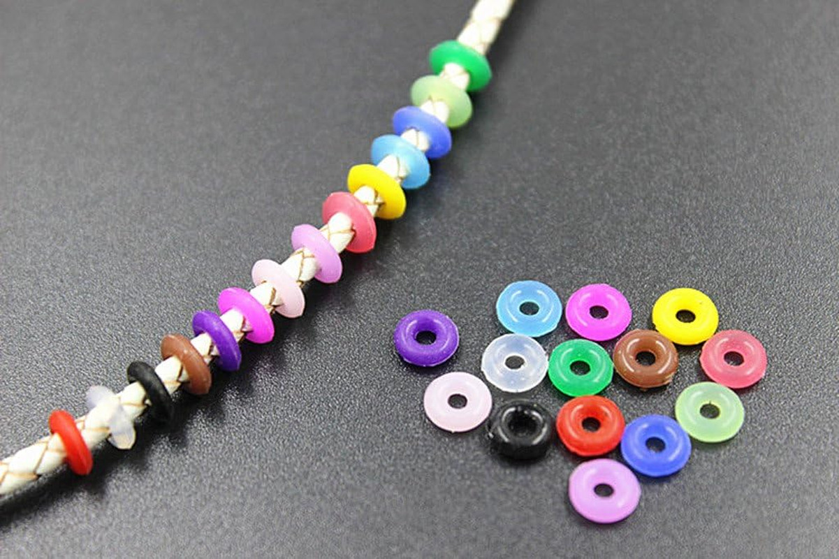 Silicone Rubber Stopper Antiskid Locating Ring for Spacer Beads Bracelet Necklac