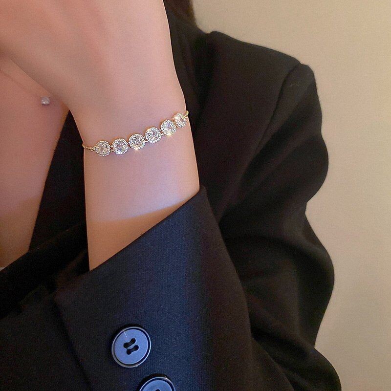 Bracelet Gifts Wedding Crystal Women Jewelry Silver Crystal Cubic Gifts