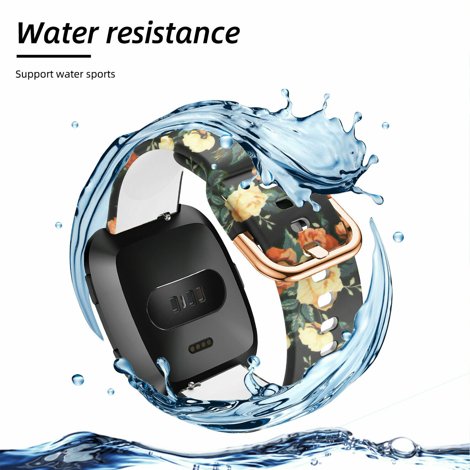 Silicone Rubber Replacement Band Strap Wristband For Fitbit Versa 2 Lite Watch