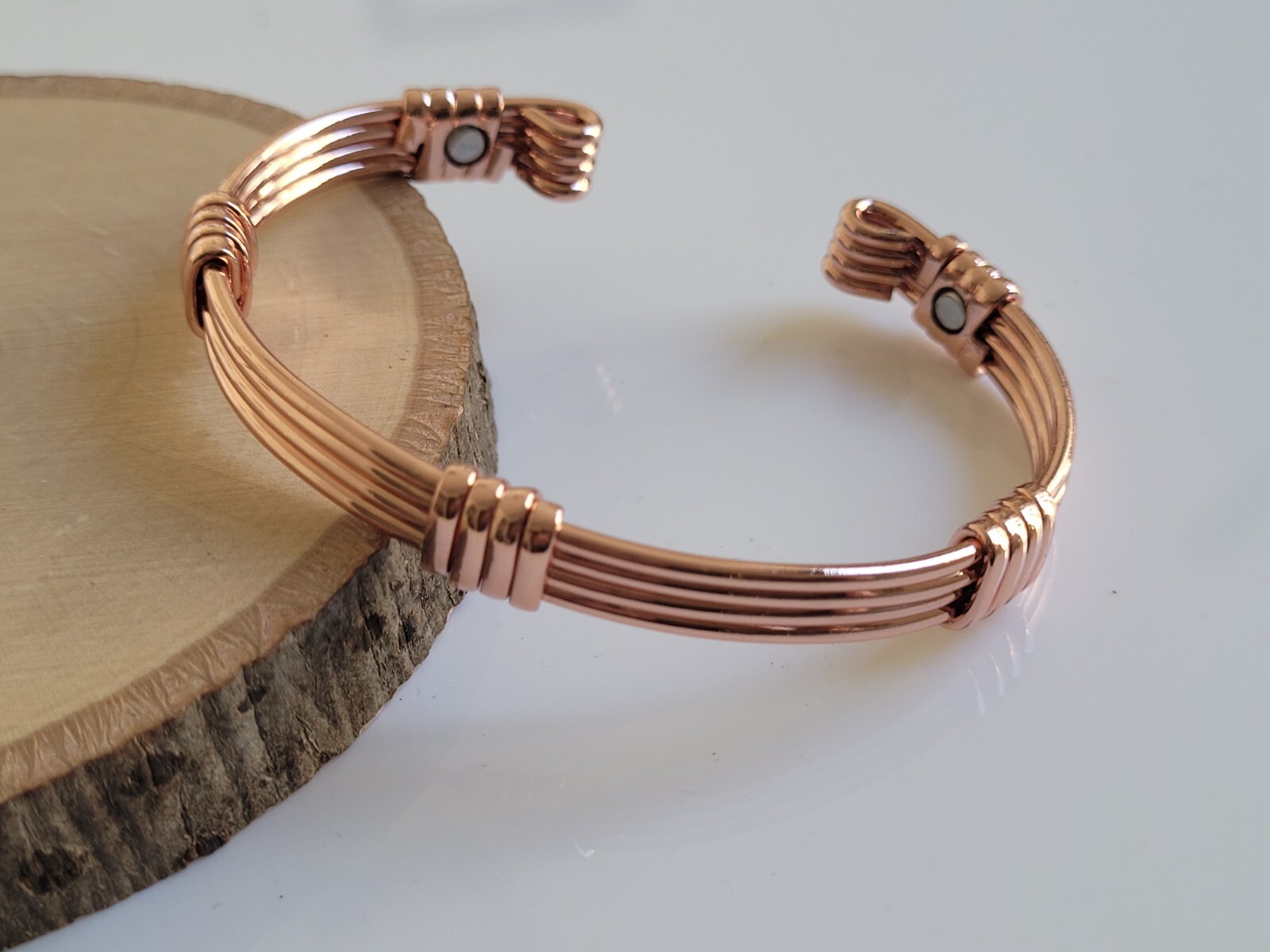 Pure Copper Magnetic Bracelet 4 Line Arthritis Pain Therapy Energy Cuff