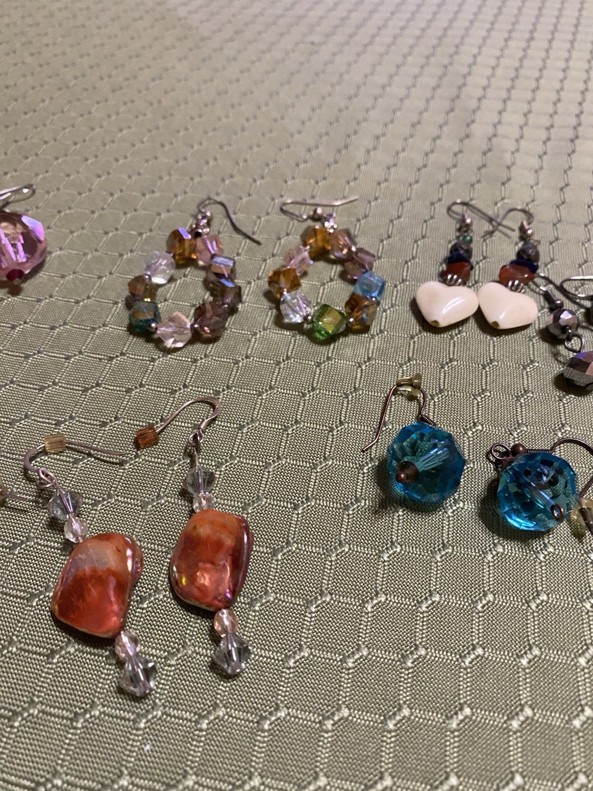 8 Pair Of Variety Beaded Dangeling Earrings