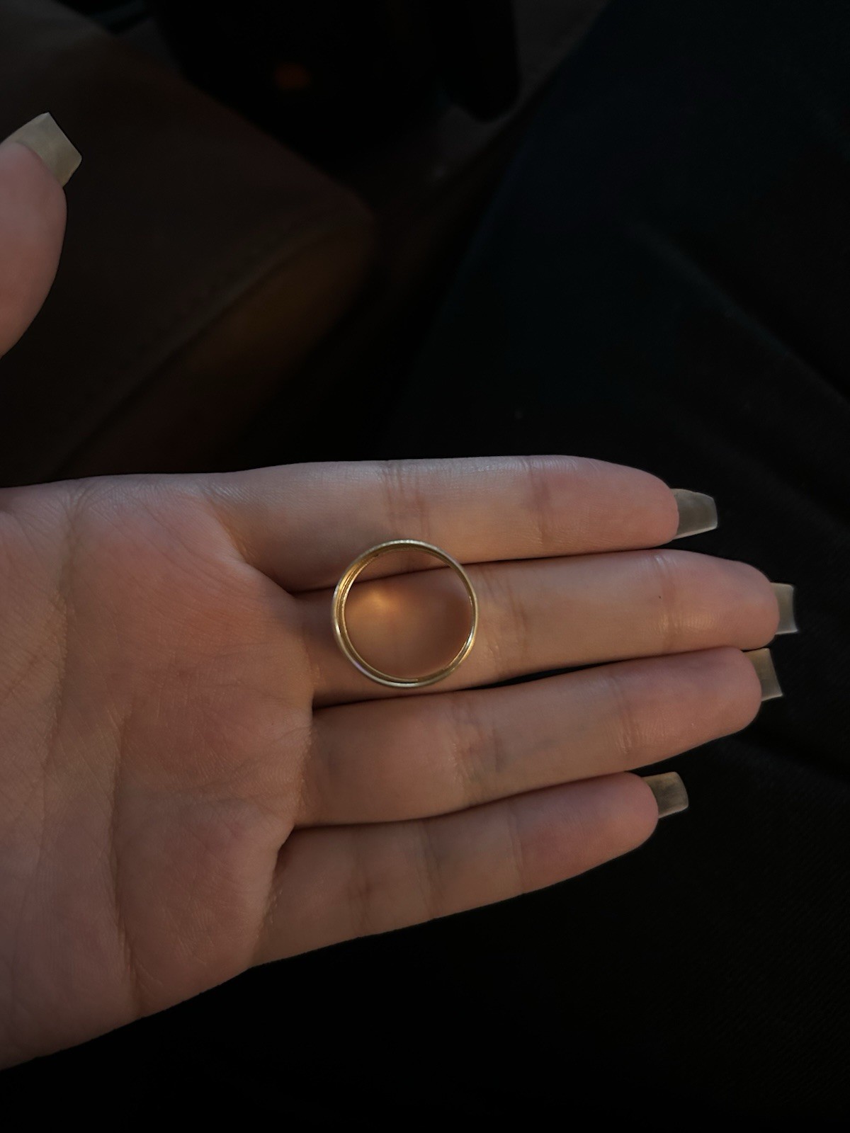 textured solid 10k gold ring