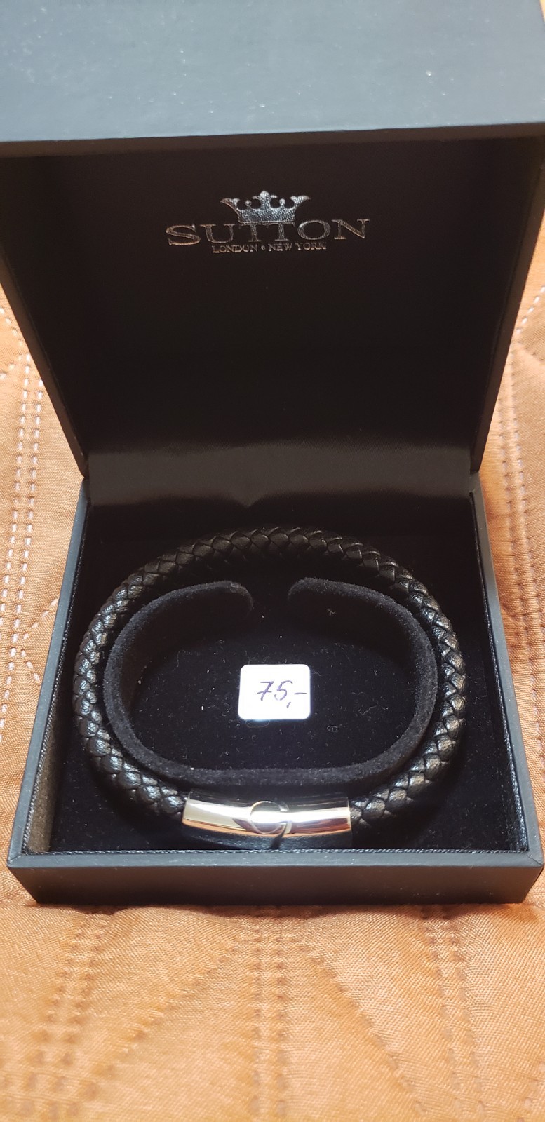 Unisex Women Men Braided Leather Steel Magnetic Clasp Bracelet Handmade