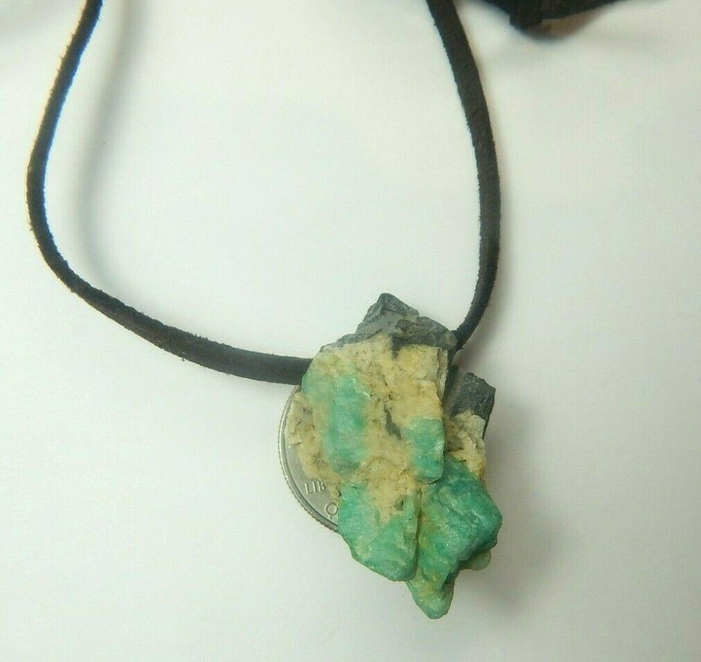 Colombian Emerald Raw Mineral Beryl with crystals 50.00 Cts Cow Leather Muzo Min