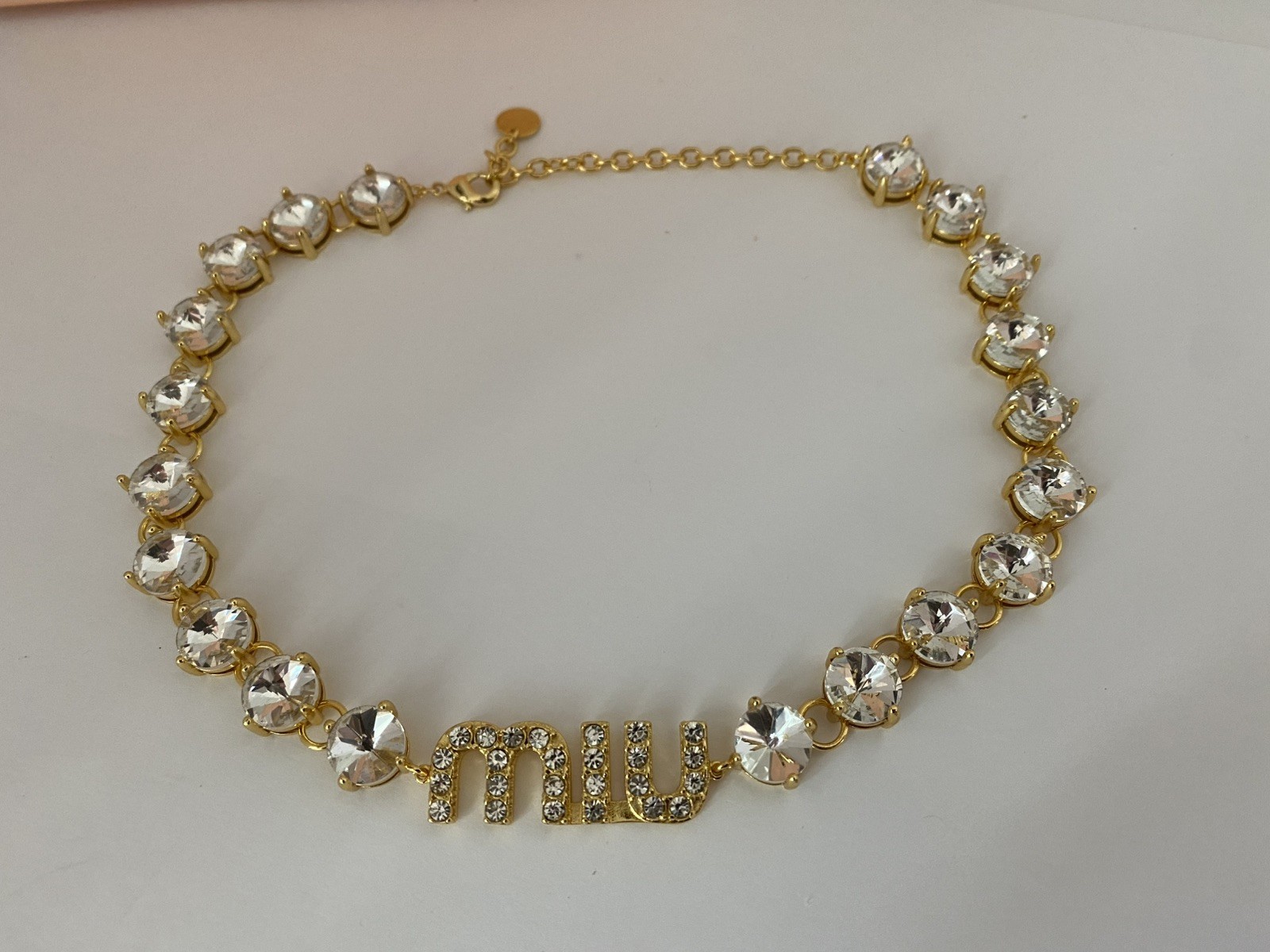Miu Miu Authentic Rare Find Crystal Chocker Necklace