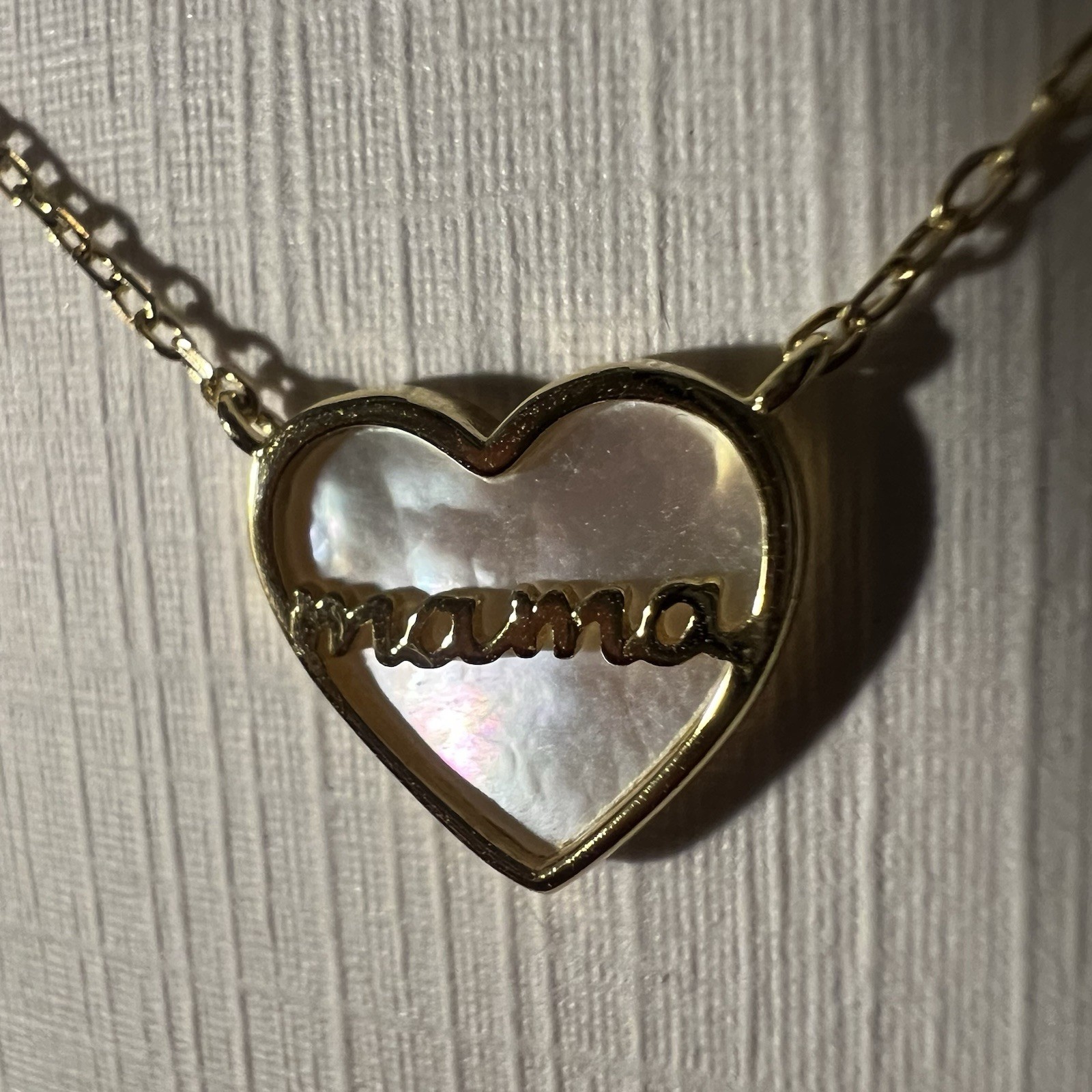 Argento Vivo Necklace Sterling Silver Pendant Mama New Color Gold