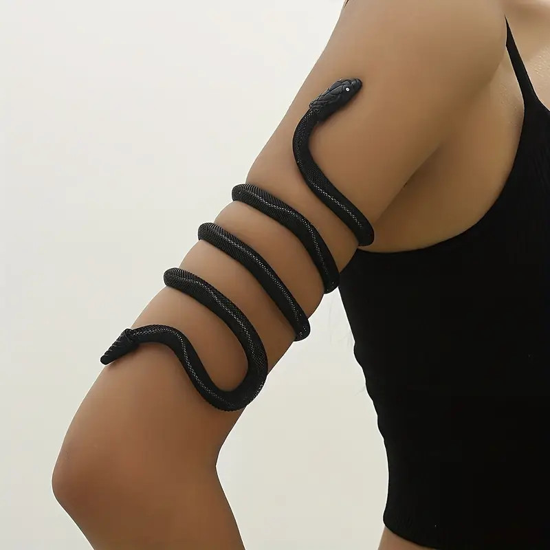 Necklace Bracelet Adjustable Scaled Snake Collar Neck Wrist Jewelry Gothic