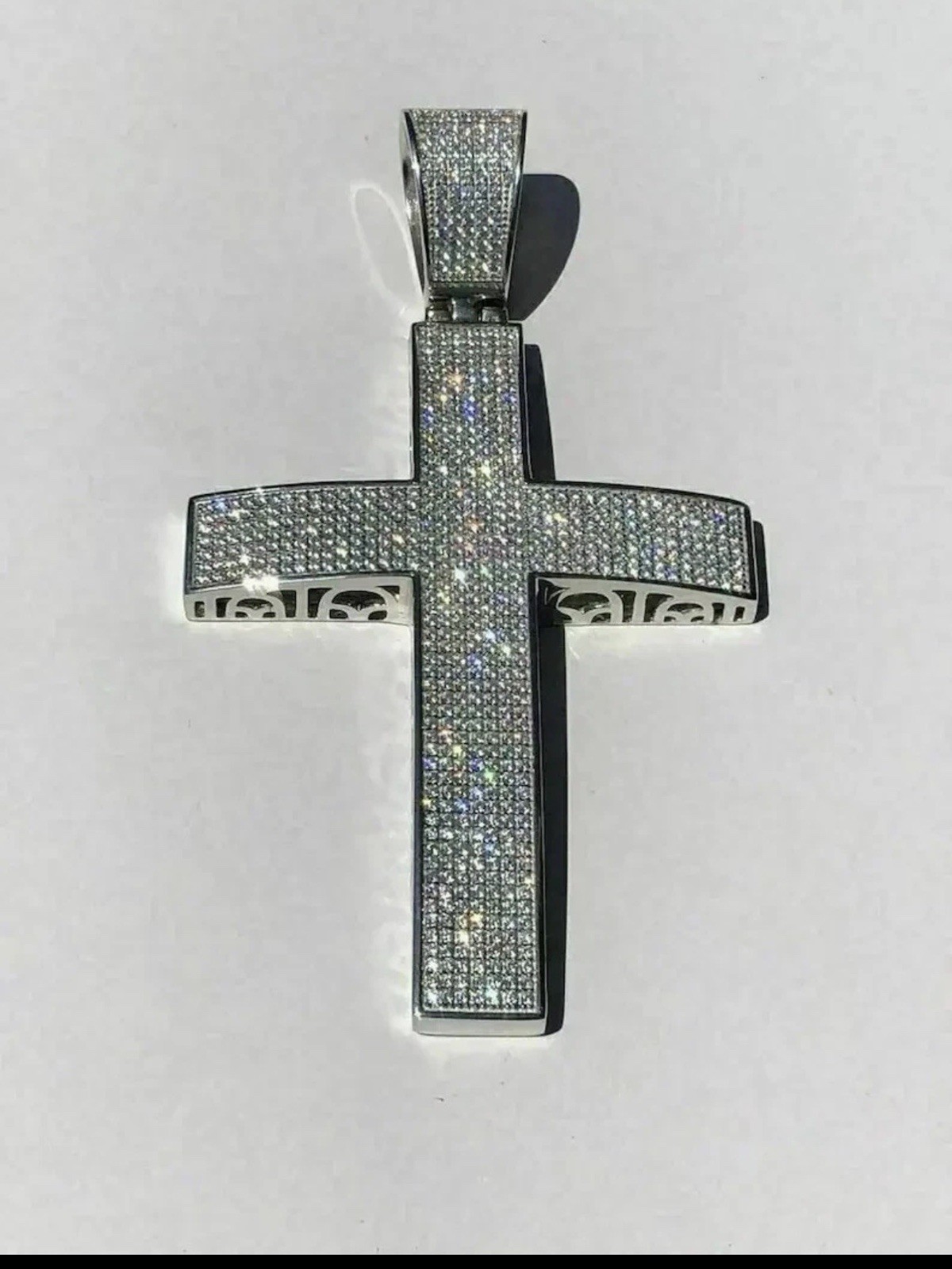 3ct moissanite cross pendant