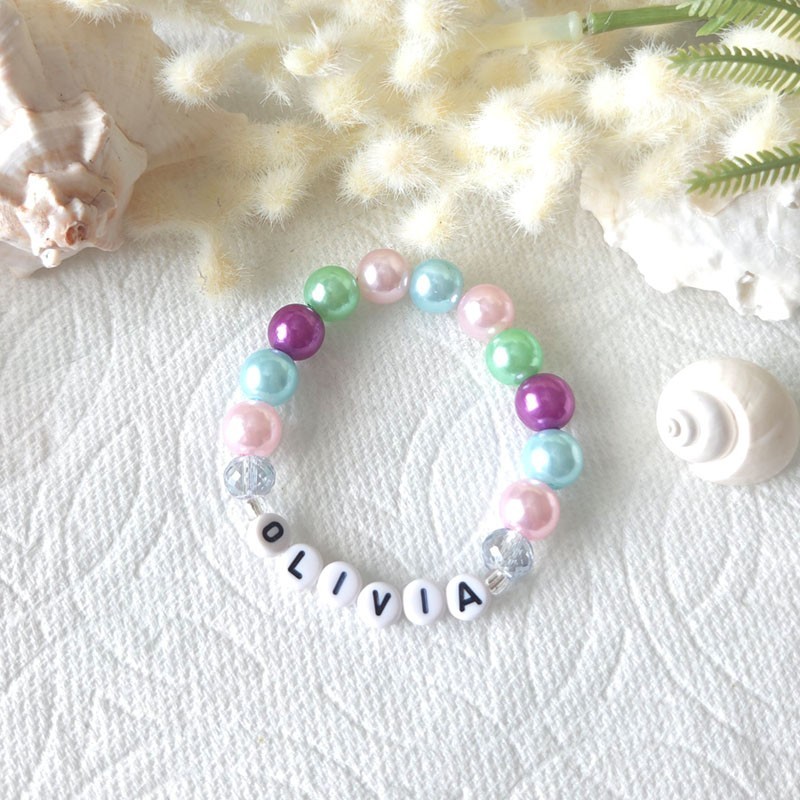 Custom Name Beads Bracelet for Kids