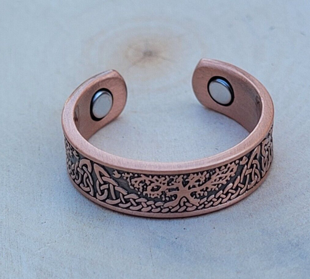 Pure Copper Magnetic Ring – Arthritis Adjustable Ring Tree of Life