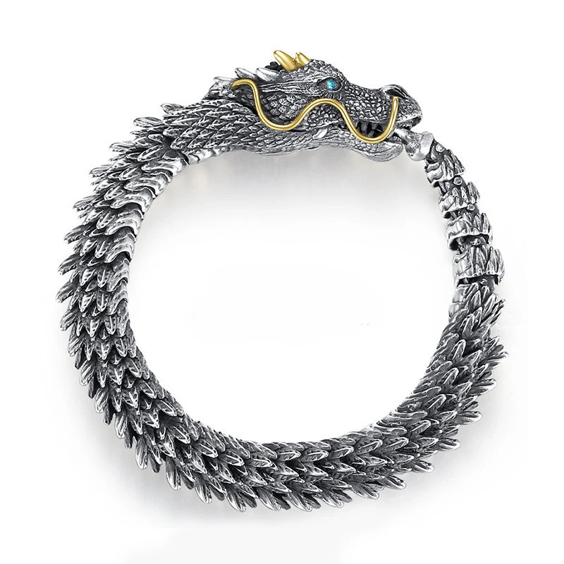 Tibetan Dragon Scale Bracelet Lucky Amulet Bangle Unisex Jewelry