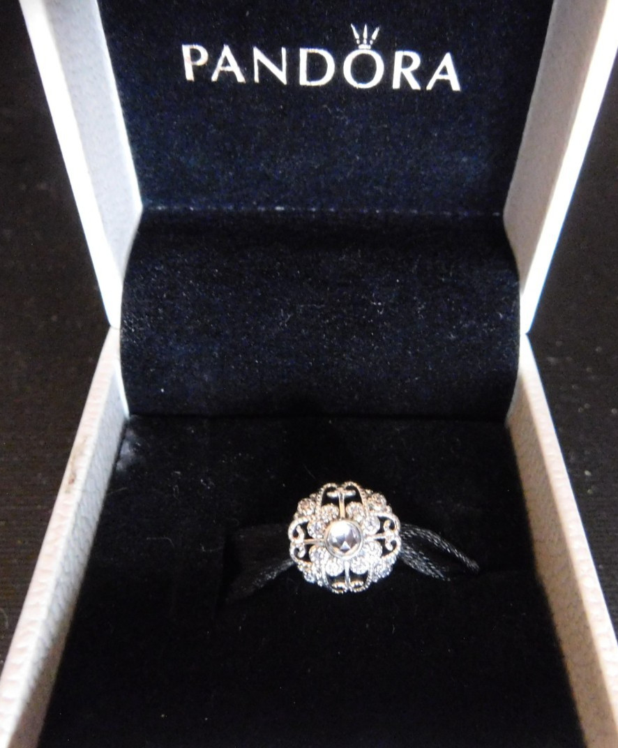 Authentic Pandora FAIRYTALE BLOOM Clear Charm 791961CZ RETIRED