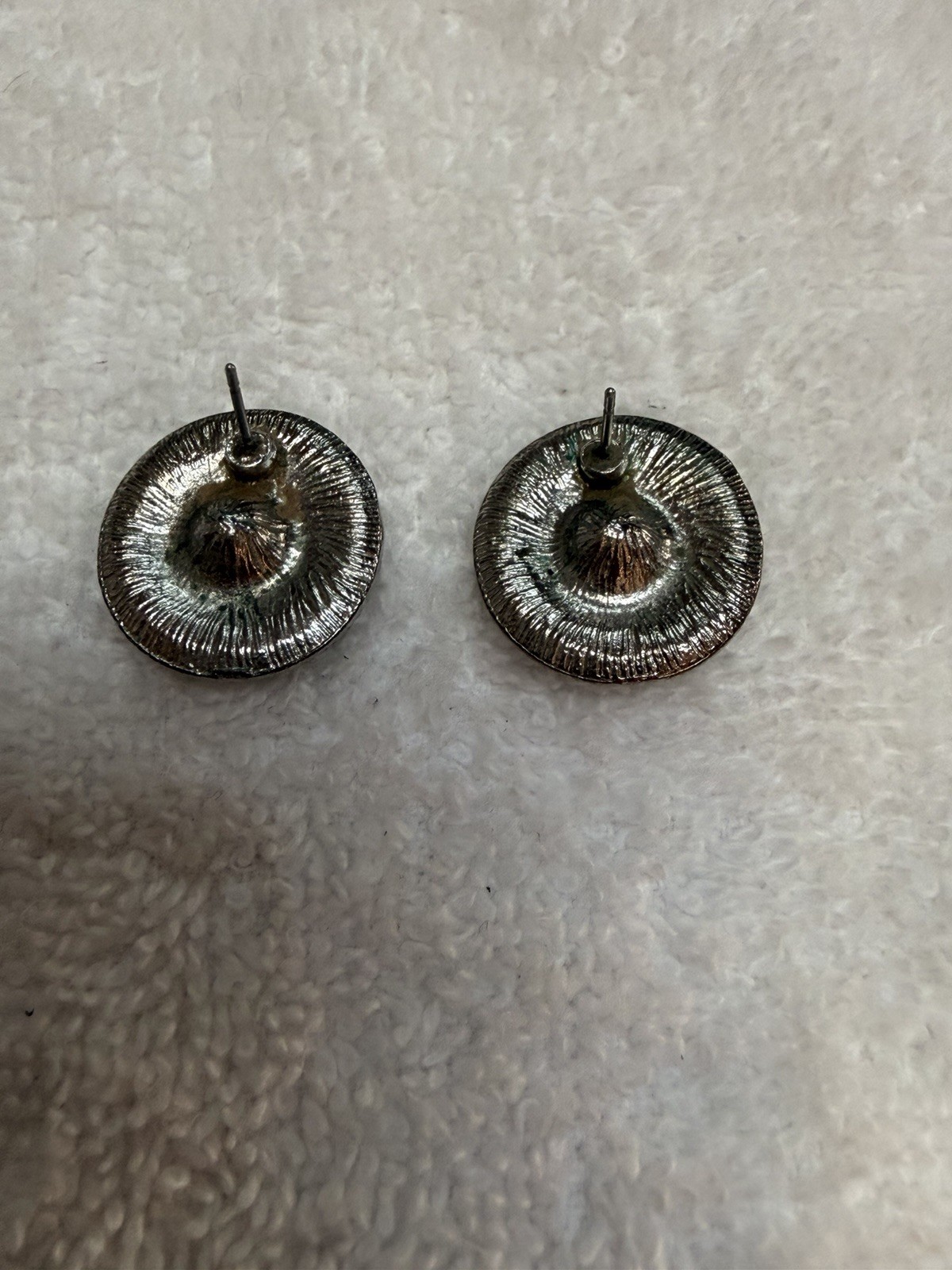 Vintage Rhinestone Halo Stud Earrings Silver Tone Crystal Statement Earrings