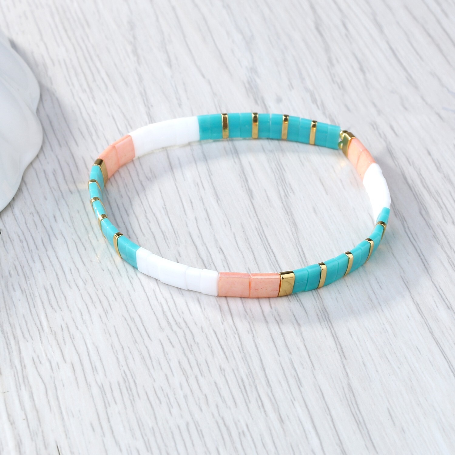 Tila Miyuki Beads Bracelets Colorful Strand Stretch Bracelets