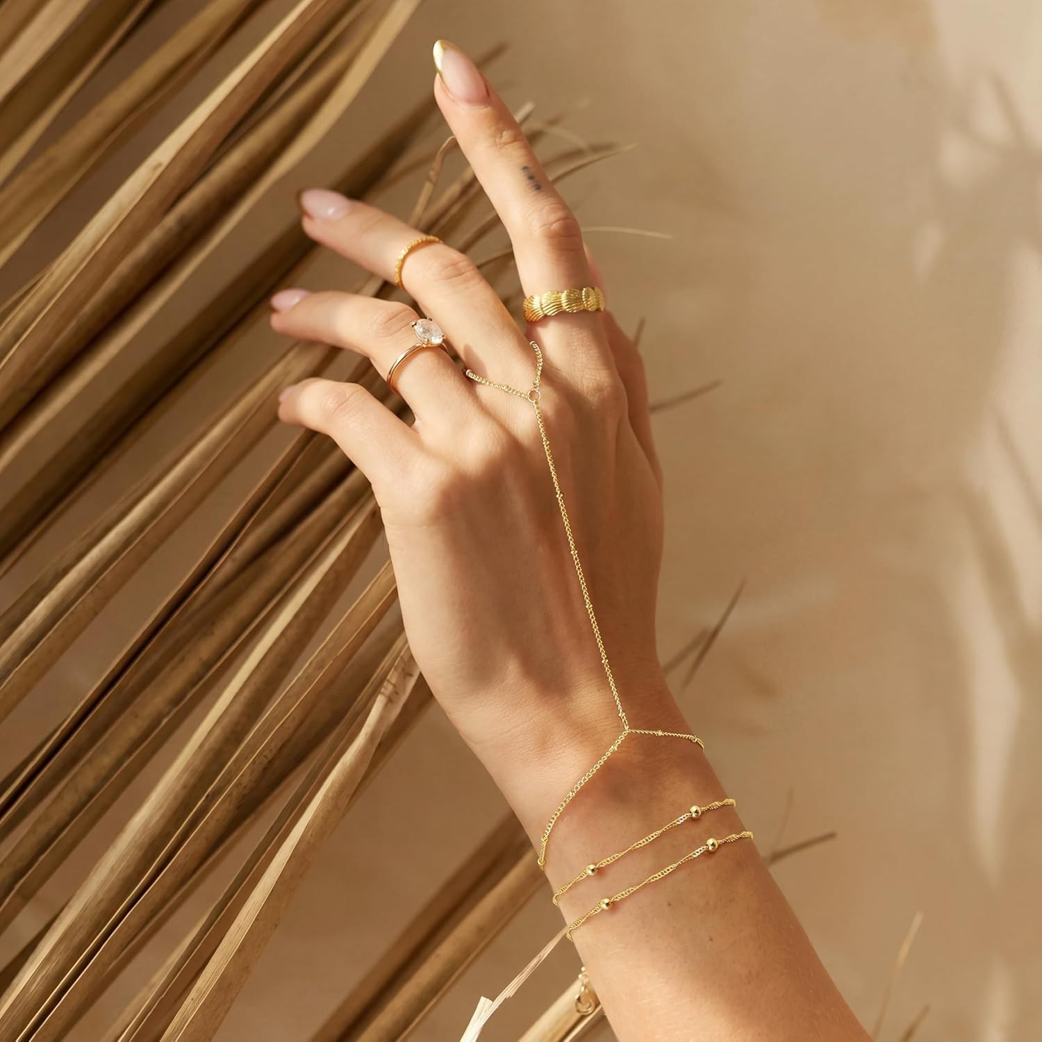 Tarnish-Free 14K Gold and Cubic Zirconia Bracelet Set for Everyday Elegance