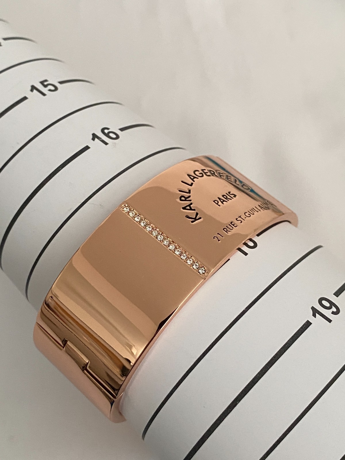Karl Lagerfeld Rue St. Guillaume Large Bangle with Crystal from Swarovski