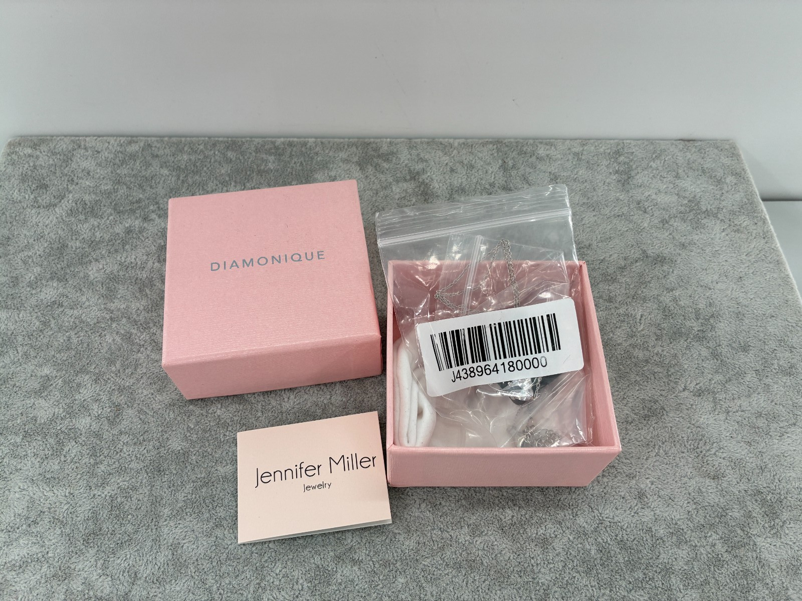 Diamonique Jennifer Miller Heart Charm Pendant Necklace Sterling 925 Rare Model