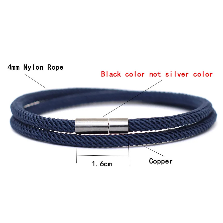 Noter New Arrival Mens Rope Bracelet 4Mm Nylon Double Layer Lucky Thread Braclet
