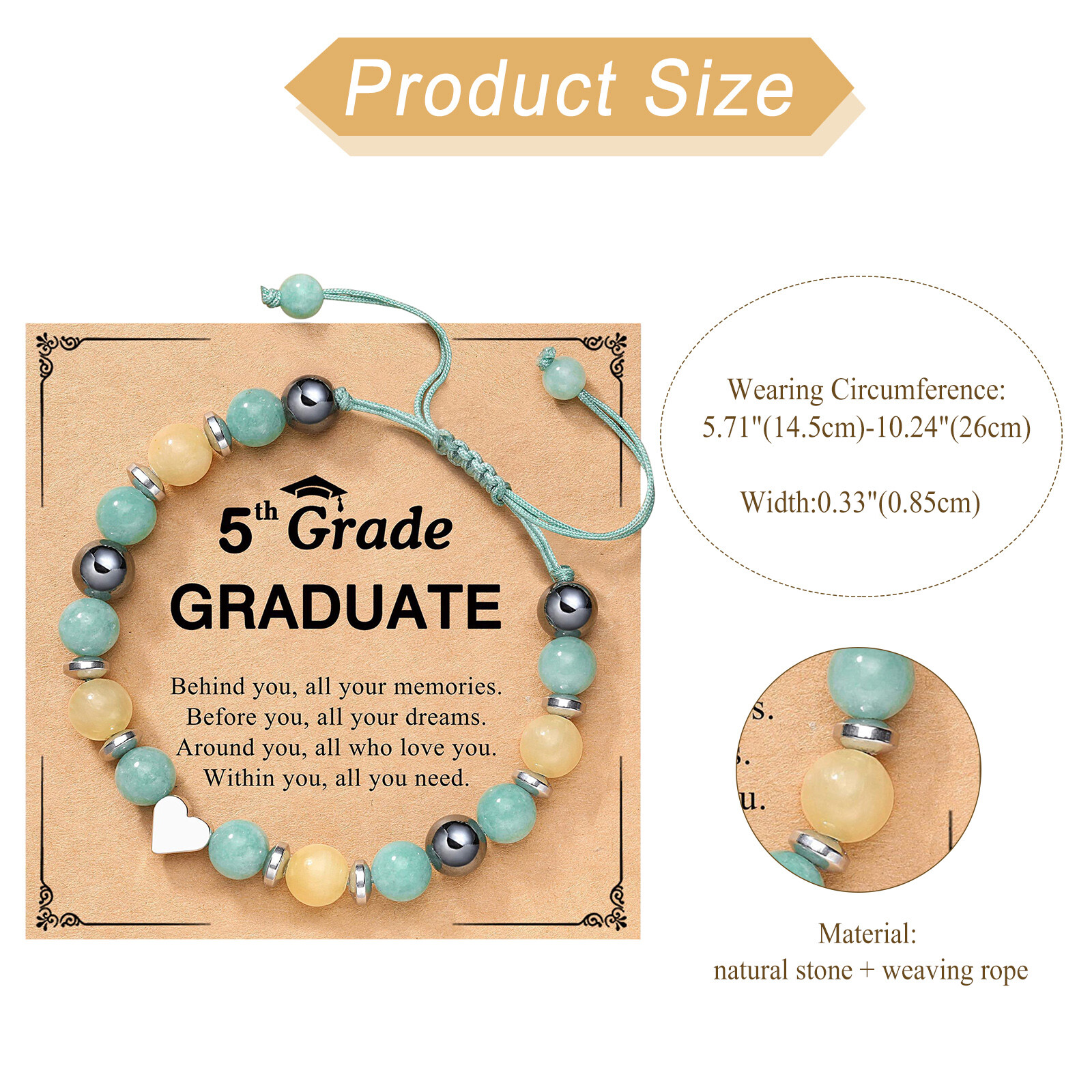 To My Daughter Granddaughter Bracelet Birthday Graduation Xmas Gifts for Girls