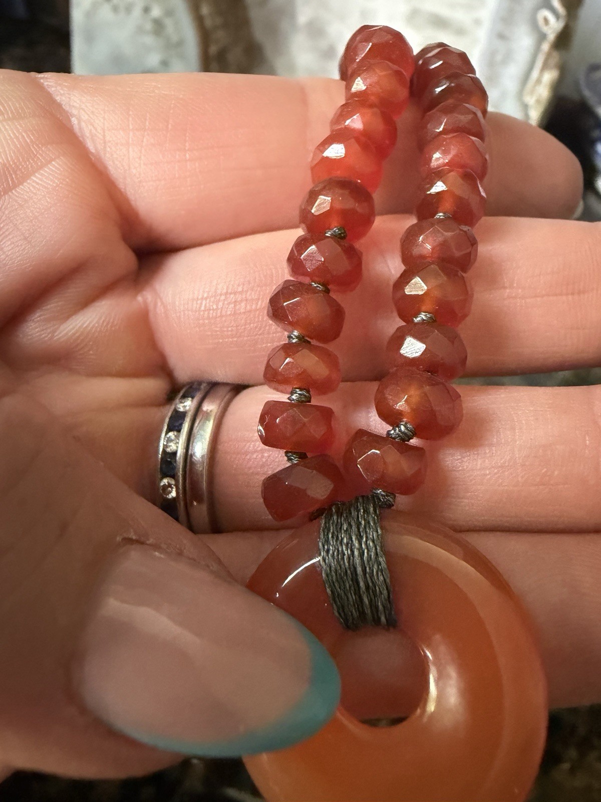 Tony Robbins Live With Passion Carnelian Necklace Donut Pendant Event Exclusive