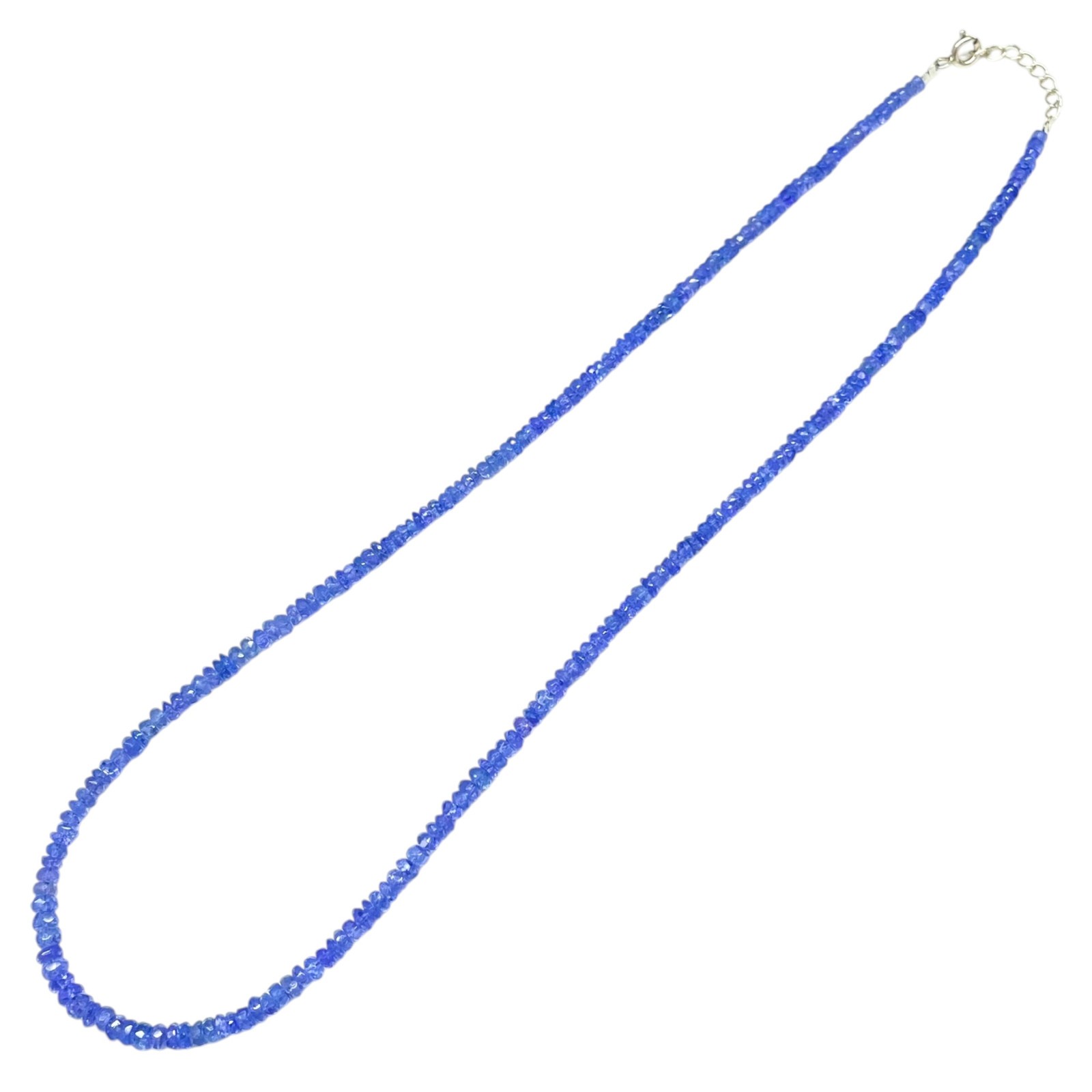 18″ Natural Tanzanite Necklace 3-4.5mm Top Quality Faceted Vibrant Blue Beads