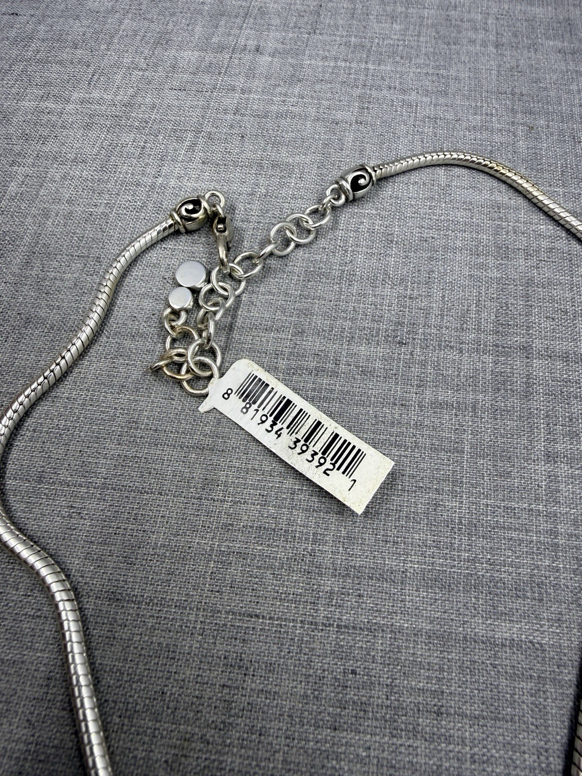Brighton Contempo Scroll Teardrop Shaped Pendant Adjustable 16-18″ Necklace