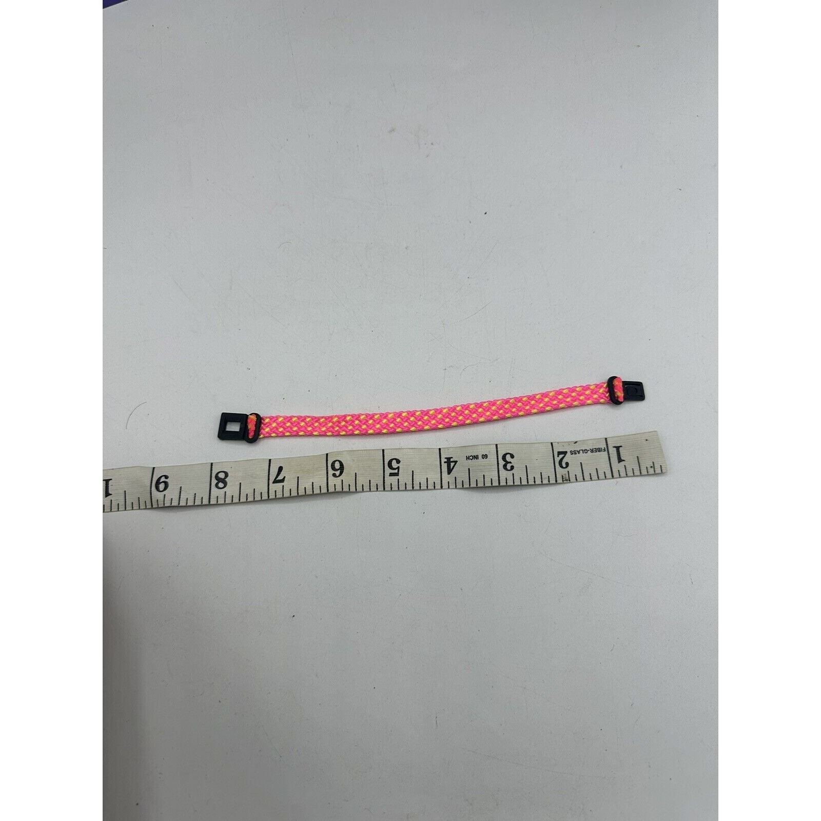 Vintage Katcho’s Bracelet Adult Unisex Surf Skate Pink / Yellow Braided Wrap