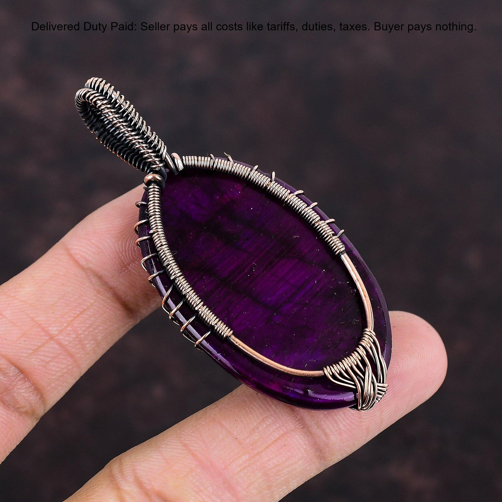Pink Fire Labradorite Gemstone Copper Christmas Tree Of Life Pendant Jewelry