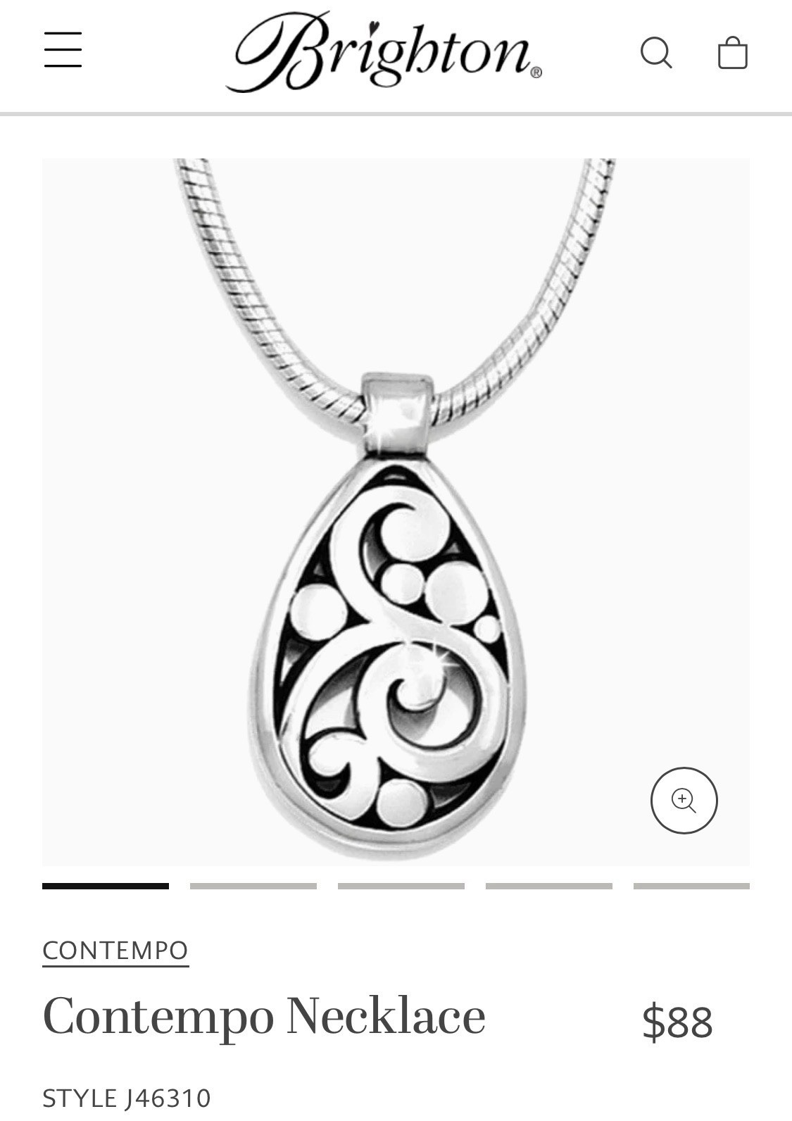 BRIGHTON Contempo Necklace Retails $88