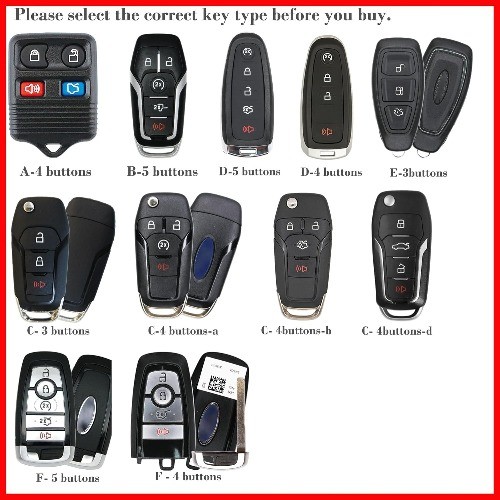 Silicone Key Fob Cover Protector with Keychain for Vehicle Mod Size: F-General